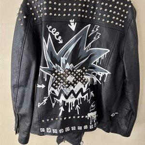 Studded Black Leather Jacket